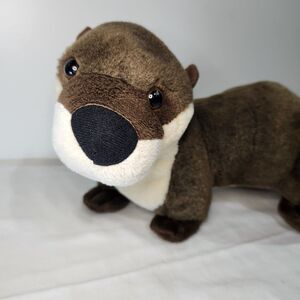 Wild Republic Cuddlekins River Otter Plush 15" Brown Stuffed Animal Toy PreOwned